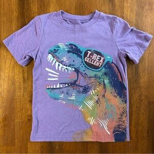 Carter’s Dino T-Shirt | Boys Size 6 | Rainbow T-Rex in Holographic Sunglasses